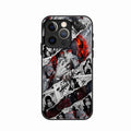 Itachi Uchiha Manga Collage Glass Phone Case for iPhone 14 Pro Max