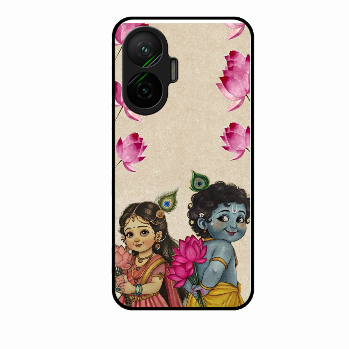 Krishna Eternal Lotus Glass Case for Poco F7 5G