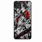 Itachi Uchiha Manga Collage Glass Phone Case for Samsung Galaxy F42 5G