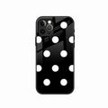 Classic Polka Dot Glass Phone Case for iPhone 15 Pro Max