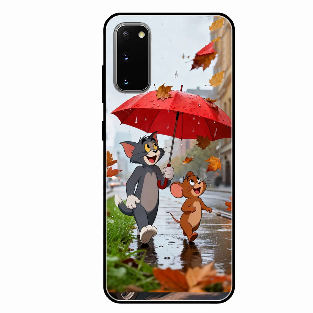 Rainy Day Cartoon Glass Phone Case for Samsung Galaxy S20