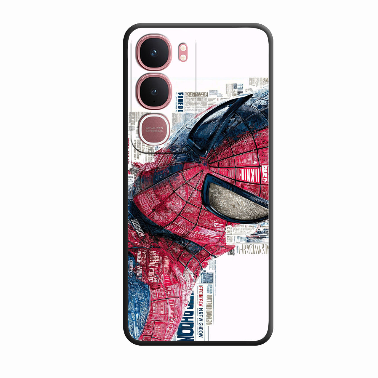 Red Blue Web Hero Glass Phone Cover for Vivo Y31 5G