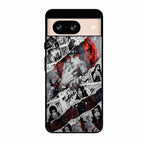 Itachi Uchiha Manga Collage Glass Phone Case for Google Pixel 9 Pro 5G