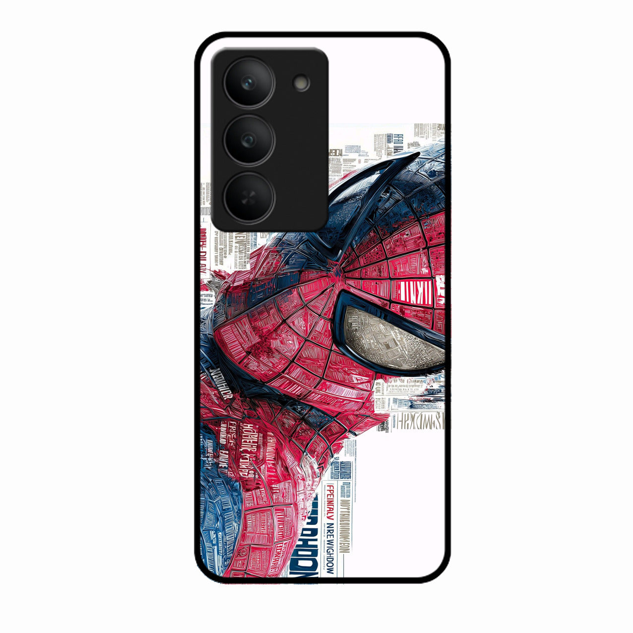 Red Blue Web Hero Glass Phone Cover for Realme 14X 5G