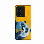 Cute Panda Sketch Premium Glass Phone Case for iQOO Z6 Pro 5G