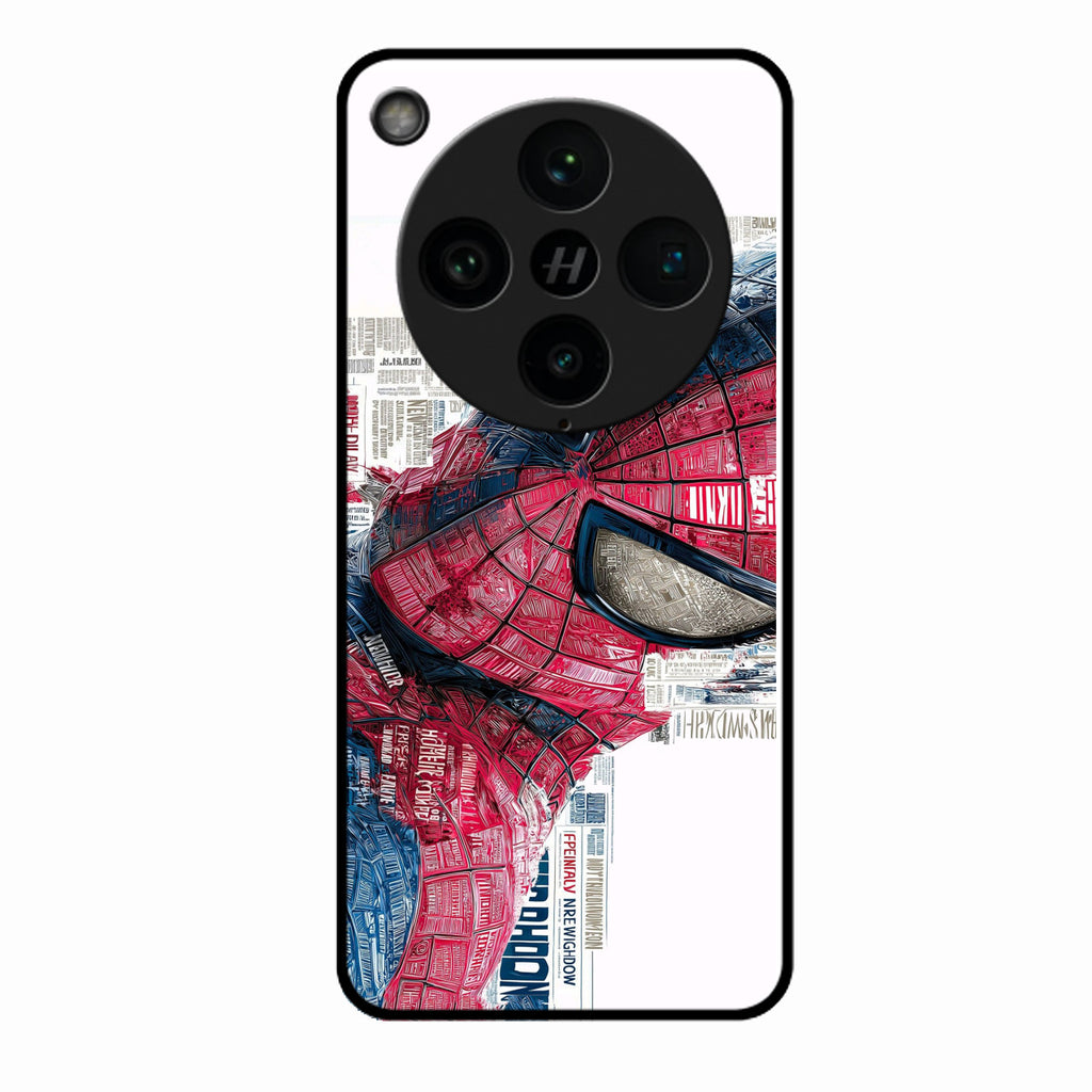 Red Blue Web Hero Glass Phone Cover for Oppo Find X8 Pro 5G