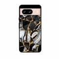 Black Gold Marble Glass Phone Case for Google Pixel 8A 5G