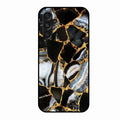 Black Gold Marble Glass Phone Case for Samsung Galaxy M34 5G
