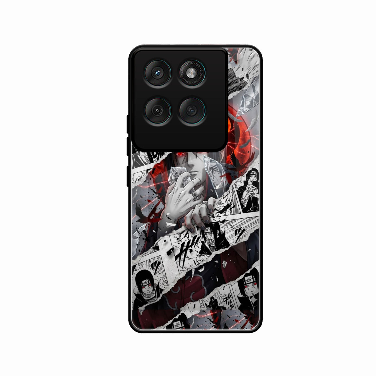 Itachi Uchiha Manga Collage Glass Phone Case for Motorola Edge 60 Pro 5G