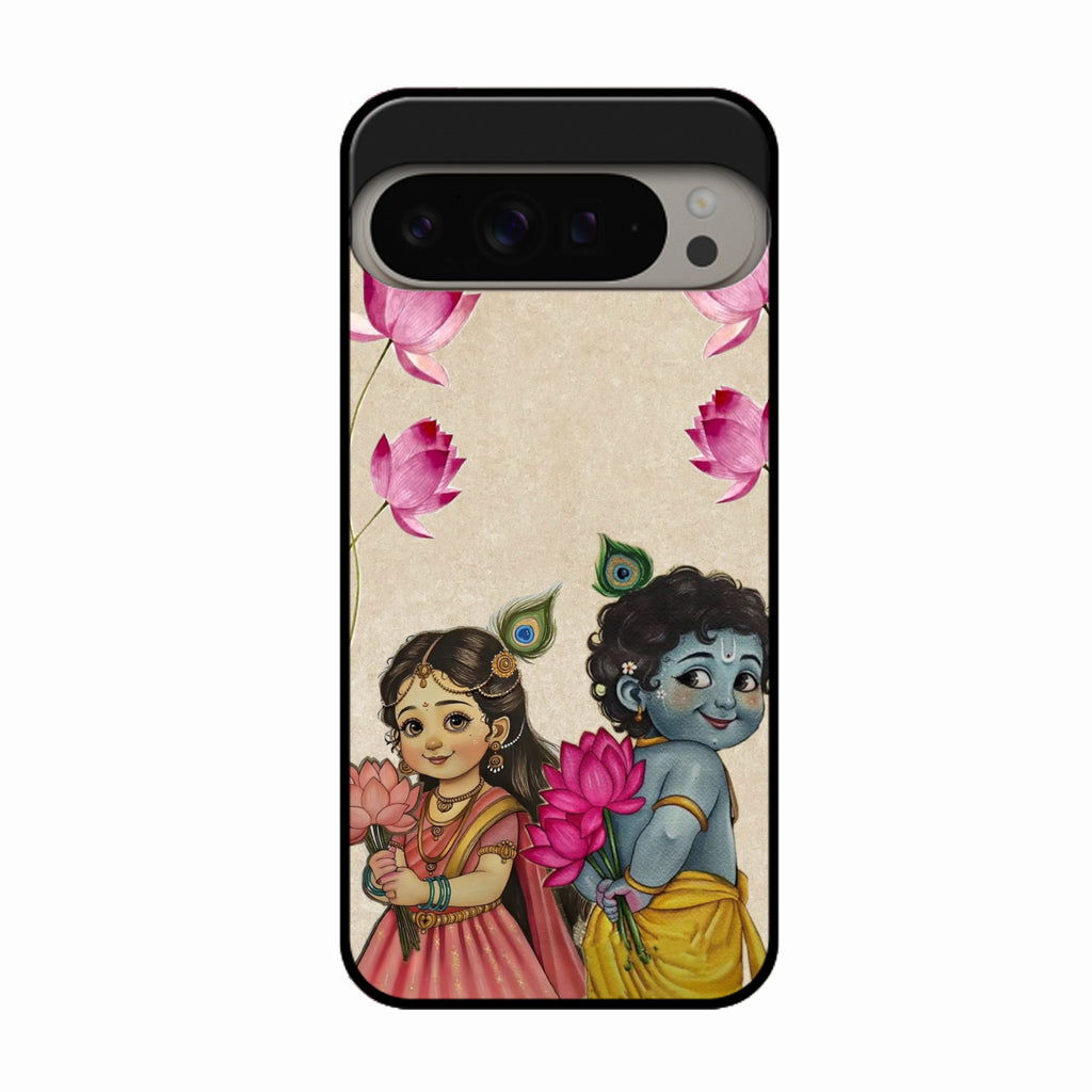 Krishna Eternal Lotus Glass Case for Google Pixel 9 Pro Xl