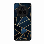 Midnight Gold Geometric Premium Glass Phone Case for Realme 14 Pro 5G