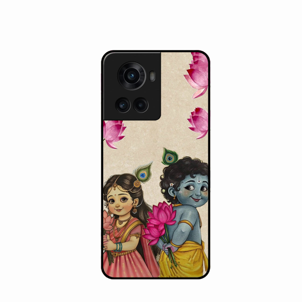 Krishna Eternal Lotus Glass Case for Oneplus 10R 5G