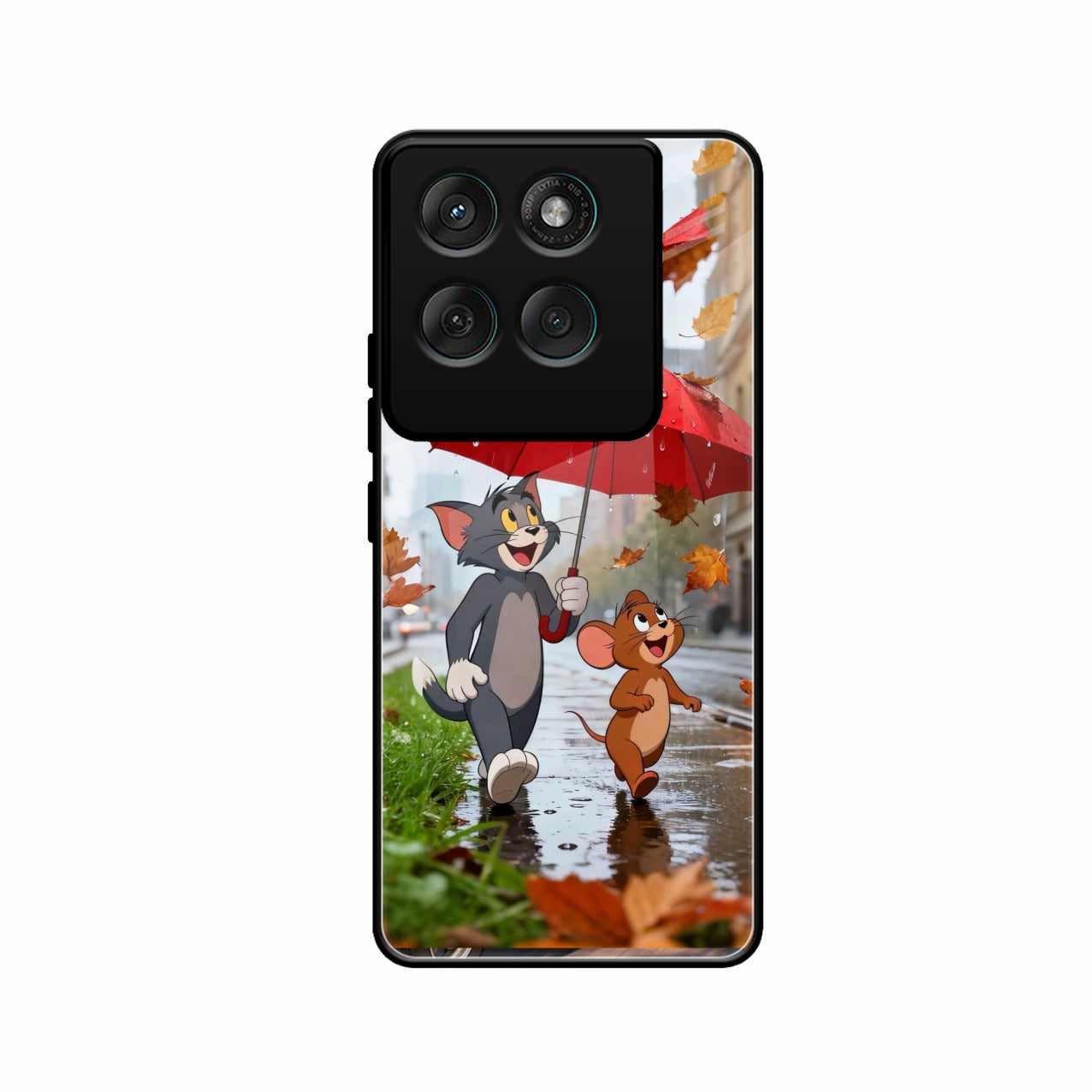 Rainy Day Cartoon Glass Phone Case for Motorola Edge 60 Pro 5G