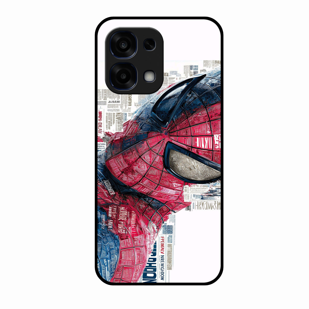 Red Blue Web Hero Glass Phone Cover for Oppo F31 5G