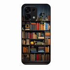 Colorful Bookshelf Art Glass Case Cover for Oppo F31 5G