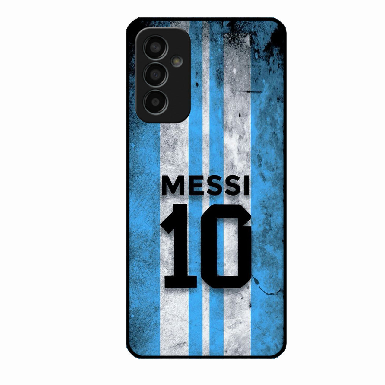 Blue Stripes Number 10 Football Glass Phone Case for Samsung Galaxy F13