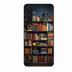 Colorful Bookshelf Art Glass Case Cover for Samsung Galaxy F54 5G
