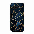 Midnight Gold Geometric Premium Glass Phone Case for Google Pixel 9A 5G