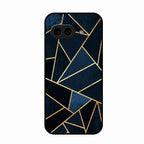 Midnight Gold Geometric Premium Glass Phone Case for Google Pixel 9A 5G