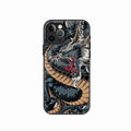 Midnight Dragon Glass Phone Case for iPhone 15 Pro Max