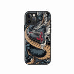 Midnight Dragon Glass Phone Case for iPhone 15 Pro Max