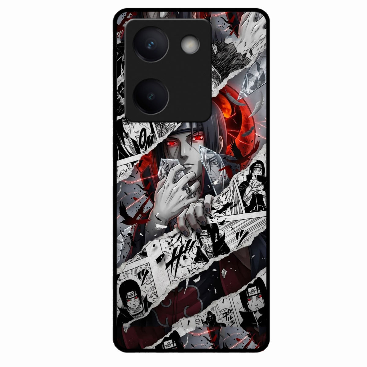 Itachi Uchiha Manga Collage Glass Phone Case for Vivo Y300 Plus 5G