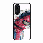 Red Blue Web Hero Glass Phone Cover for Oppo A78 5G