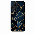 Midnight Gold Geometric Premium Glass Phone Case for Vivo T2 5G