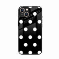 Classic Polka Dot Glass Phone Case for iPhone 15