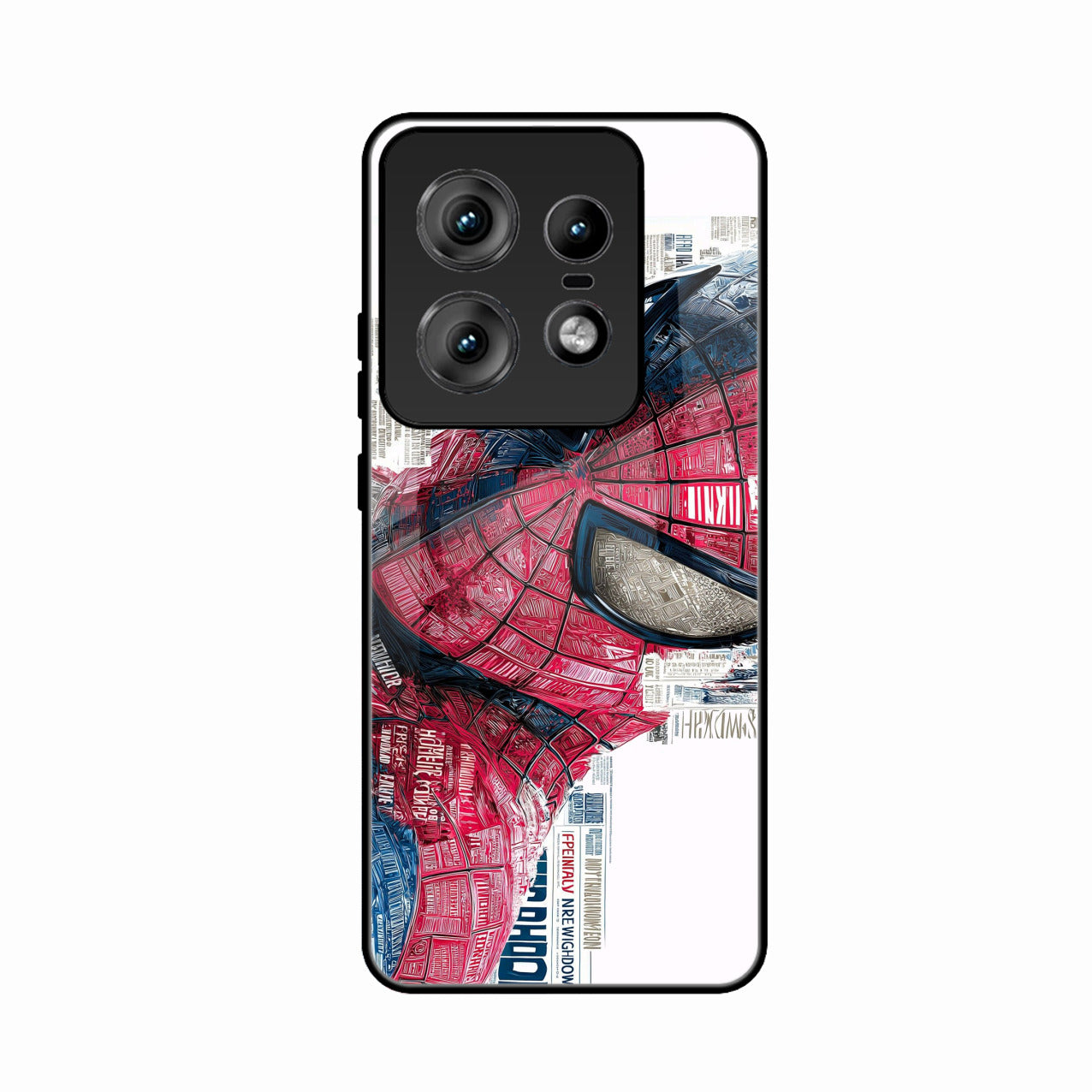 Red Blue Web Hero Glass Phone Cover for Motorola Edge 50 Pro