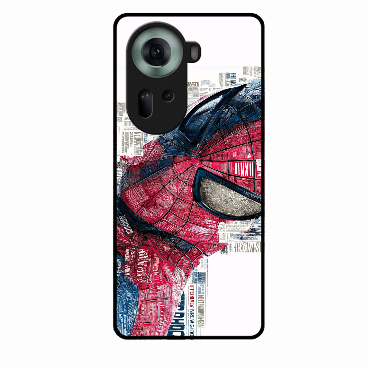 Red Blue Web Hero Glass Phone Cover for Oppo Reno 11 5G