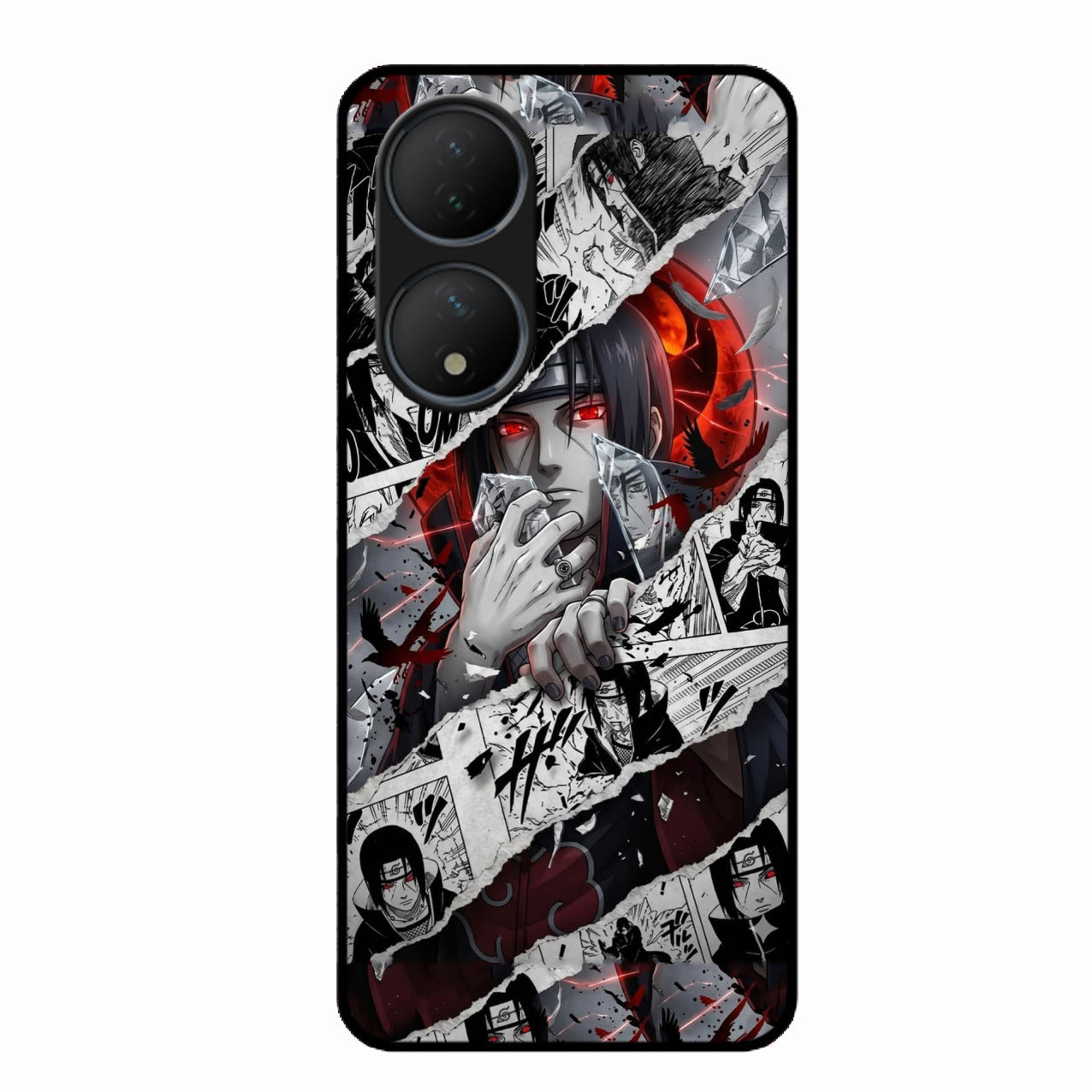 Itachi Uchiha Manga Collage Glass Phone Case for Vivo Y100A 5G