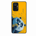 Cute Panda Sketch Premium Glass Phone Case for Redmi Note 10 Pro Max