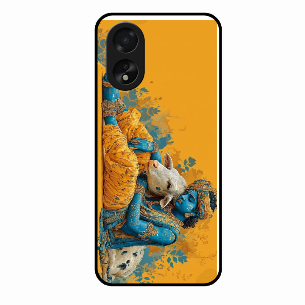 Divine Krishna Gopal Premium Glass Phone Case for Oppo A38 - ShopOnCliQ