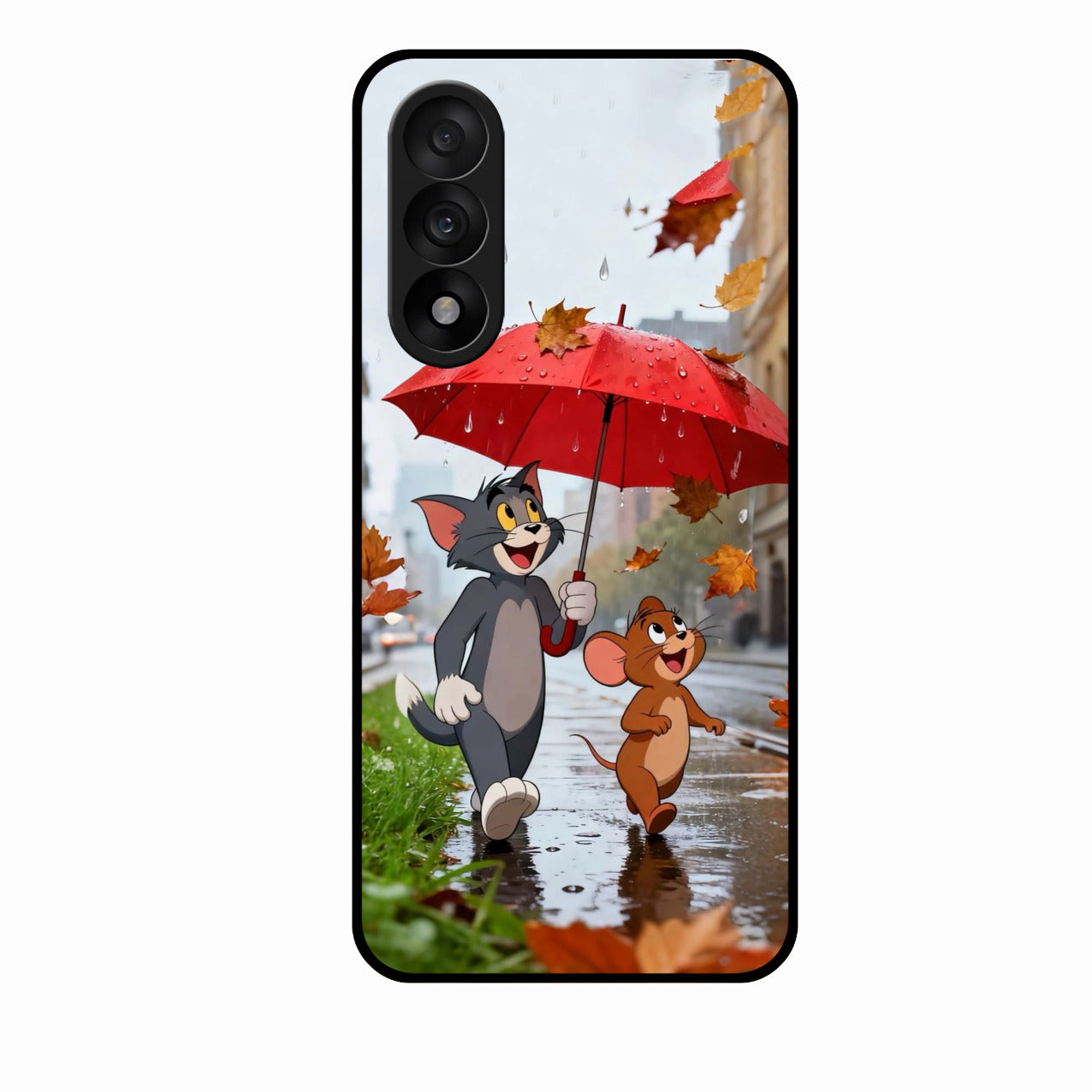 Rainy Day Cartoon Glass Phone Case for Oneplus Nord 5 5G