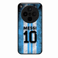 Blue Stripes Number 10 Football Glass Phone Case for Oppo Find X8 5G