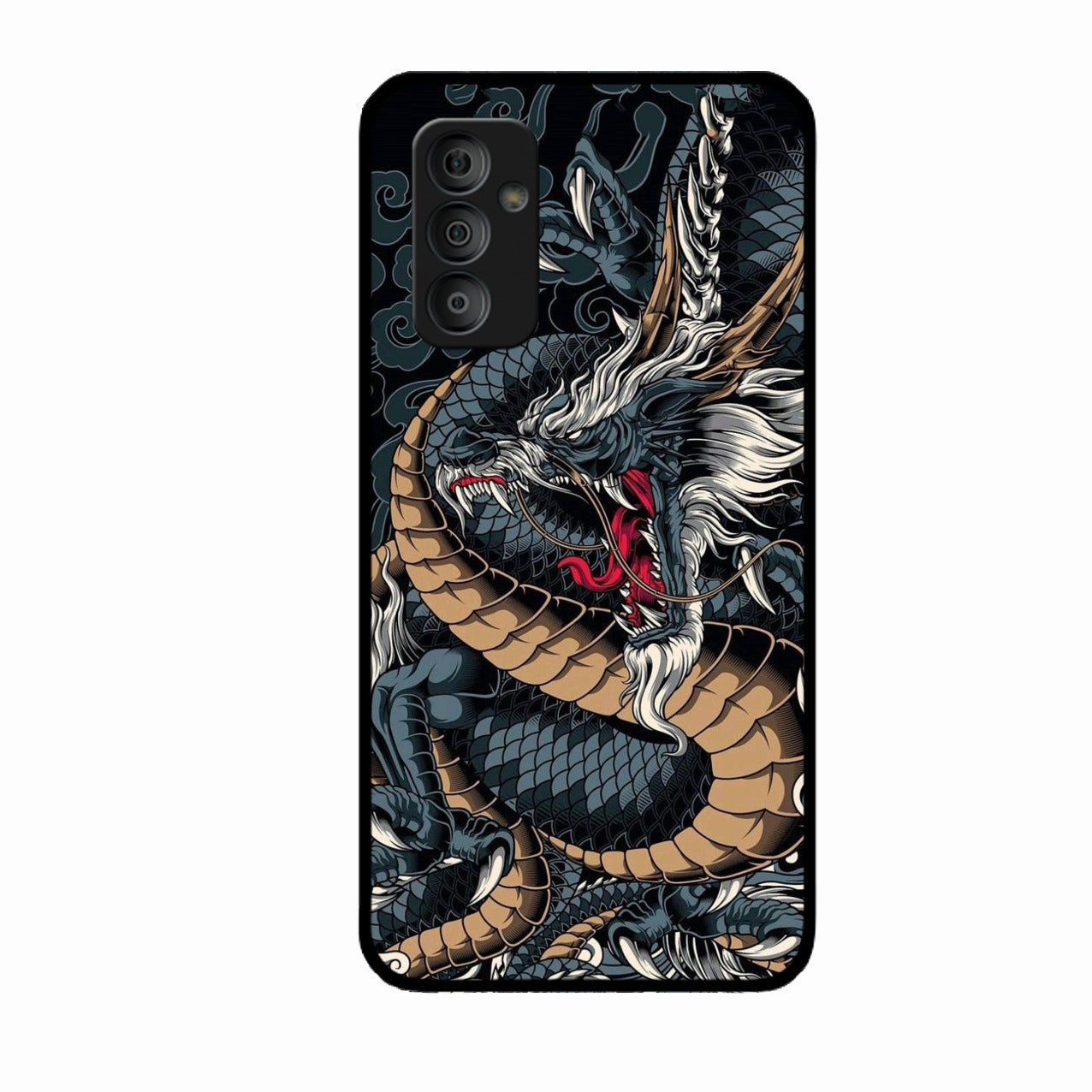 Midnight Dragon Glass Phone Case for Samsung Galaxy F23 5G