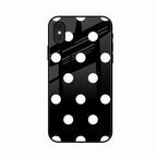 Classic Polka Dot Glass Phone Case for iPhone XS