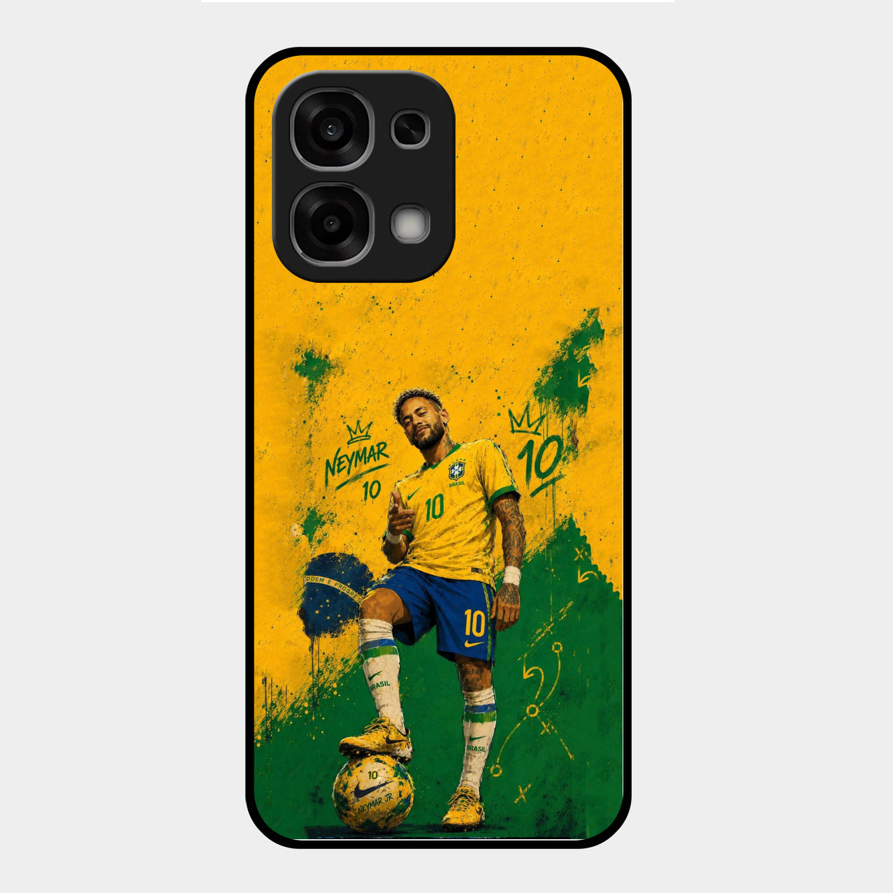 Golden Striker Glass Phone Case for Oppo F33 5G