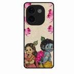Krishna Eternal Lotus Glass Case for Vivo T3 Pro 5G