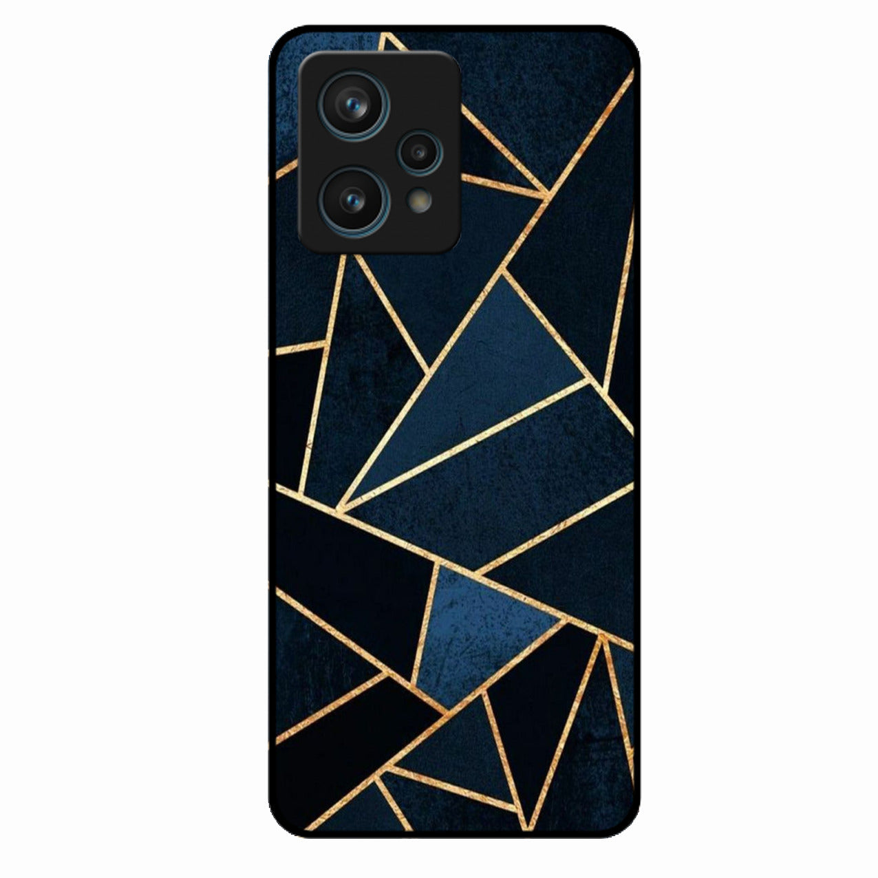 Midnight Gold Geometric Premium Glass Phone Case for Realme 9 Pro Plus 5G