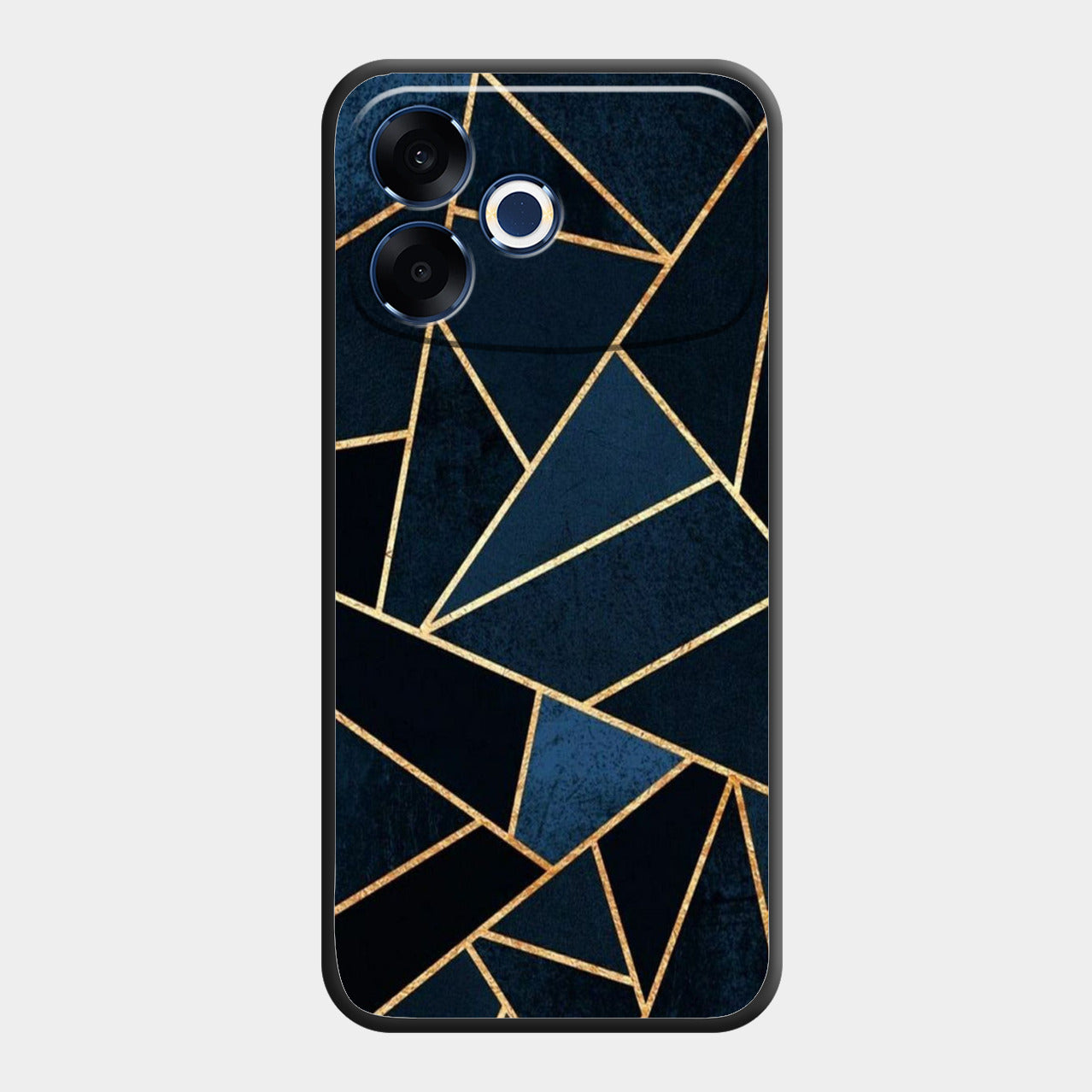 Midnight Gold Geometric Premium Glass Phone Case for Oppo F33 Pro 5G