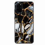 Black Gold Marble Glass Phone Case for Samsung Galaxy S20 Plus