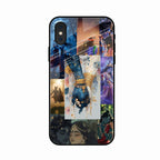 Eternal Radha Krishna Love Glass Phone Case for iPhone XS