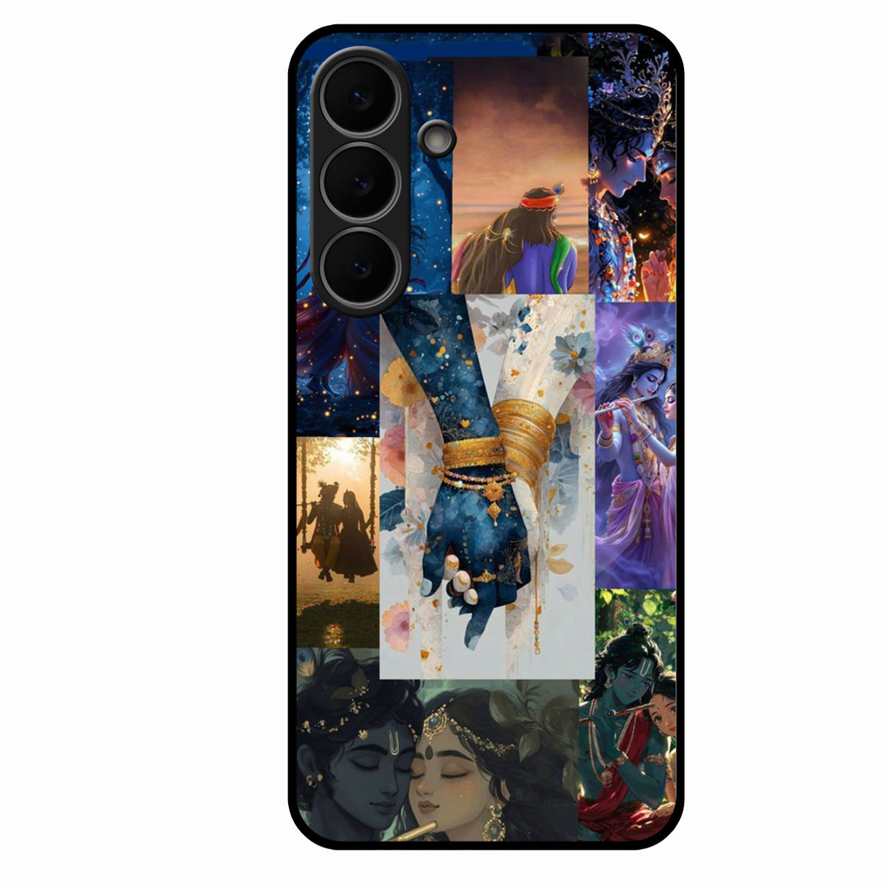 Eternal Radha Krishna Love Glass Phone Case for Realme C33 2023