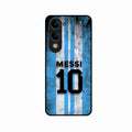 Blue Stripes Number 10 Football Glass Phone Case for iQOO Z10 Lite