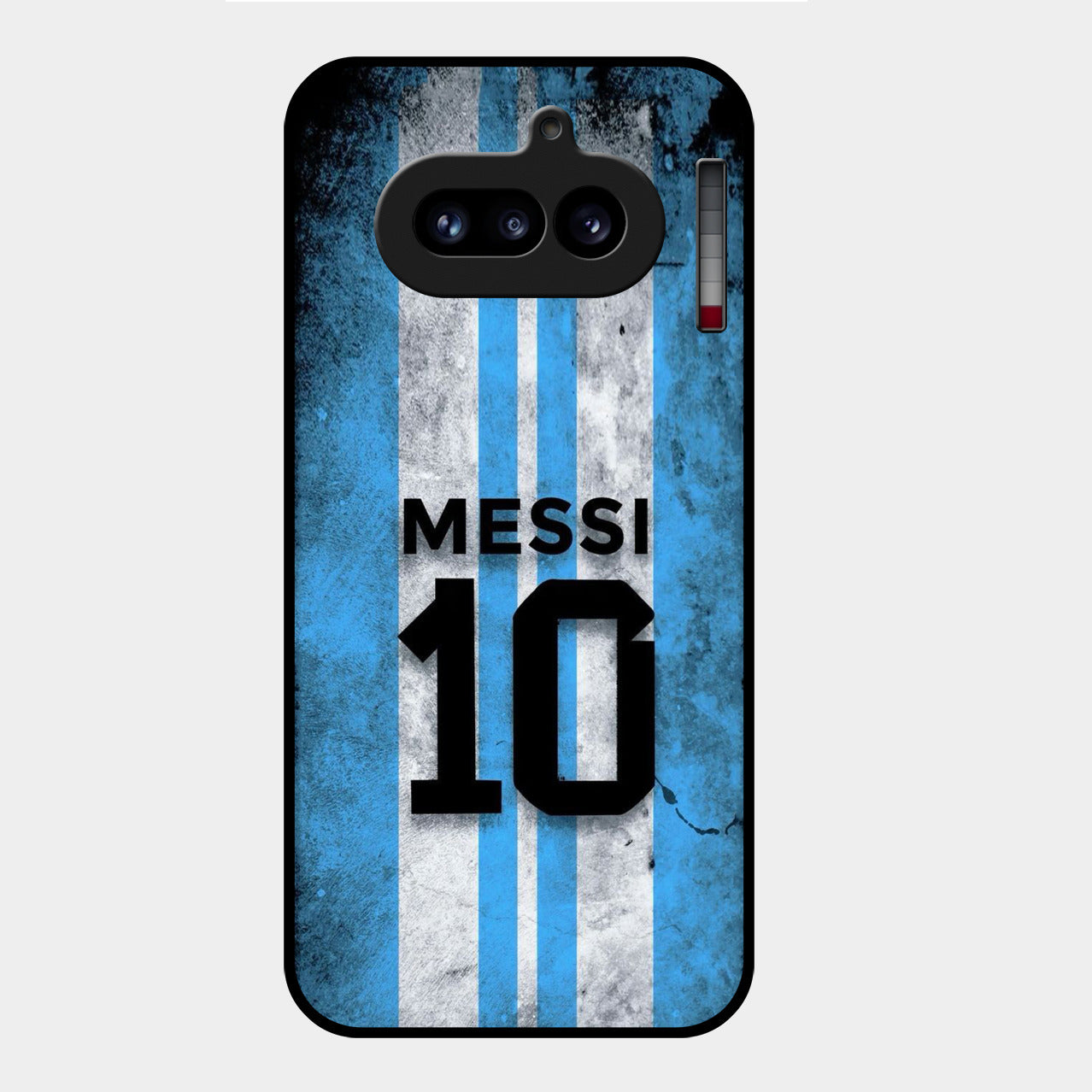 Blue Stripes Number 10 Football Glass Phone Case for Nothing Phone 4A 5G