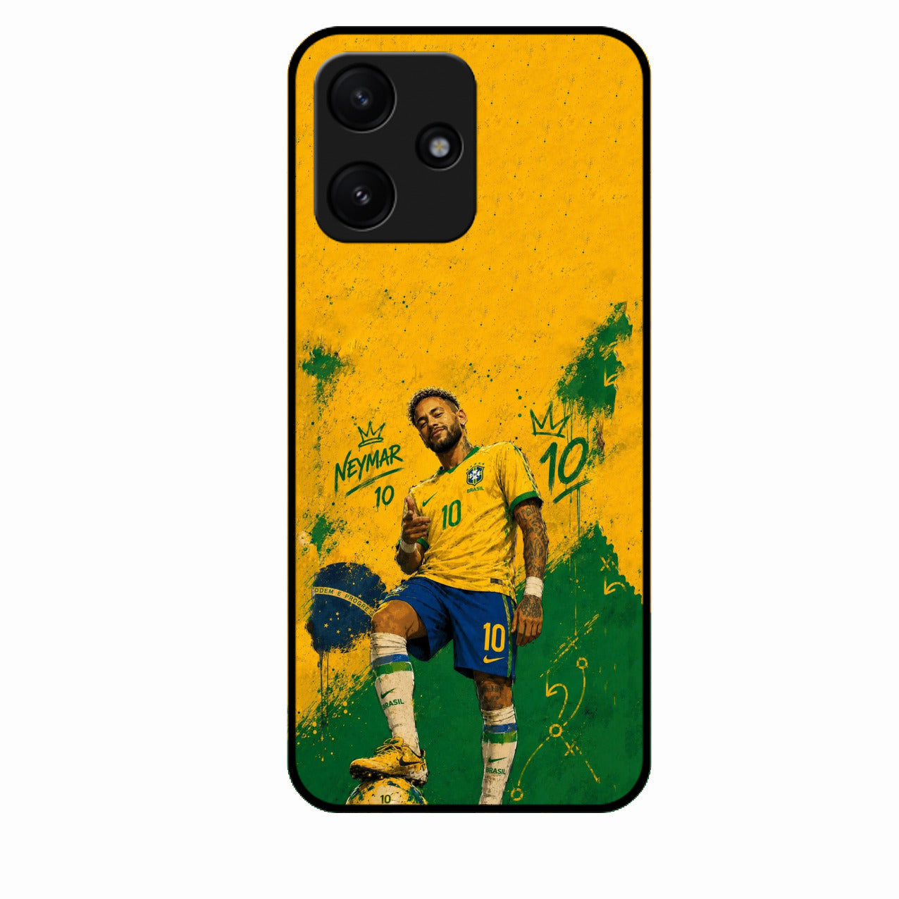 Golden Striker Glass Phone Case for Redmi 12 5G