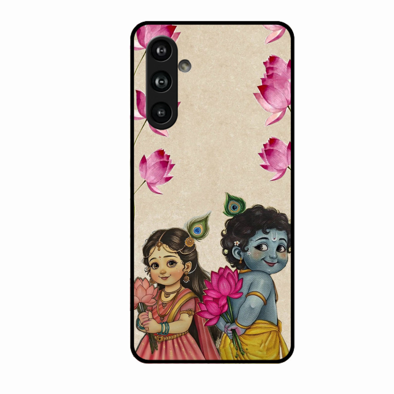 Krishna Eternal Lotus Glass Case for Samsung Galaxy F54 5G