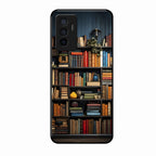 Colorful Bookshelf Art Glass Case Cover for Vivo V23E 5G